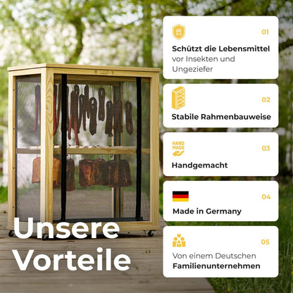 Reifekammer Modell 5 – stehende Ausführung mit Dämpfer & Scharnieren