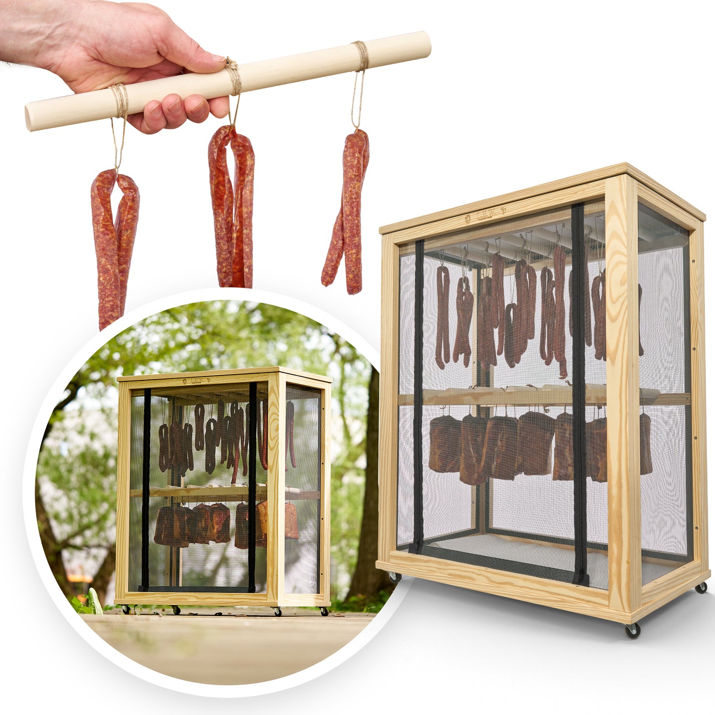 Reifekammer Modell 5 – stehende Ausführung mit Dämpfer & Scharnieren